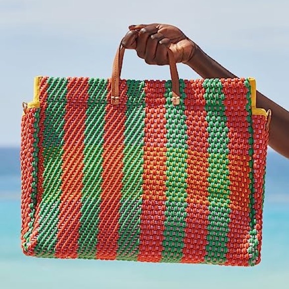 Clare V Handbags - Clare V. Multi Condessa Plaid Summer Simple Tote